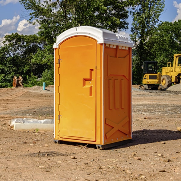 can i customize the exterior of the porta potties with my event logo or branding in Mondamin